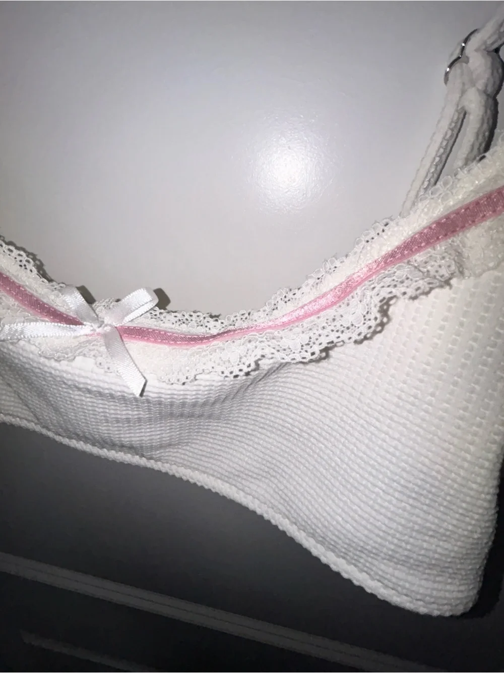 Frankie’s bikini x gigi HADID Dallas waffle bralette bikini top dandelion Large